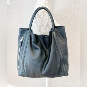 See by Chloe Harriet Gorgeous Black Soft Leather Large Tote Shoulder Bag EUC!
